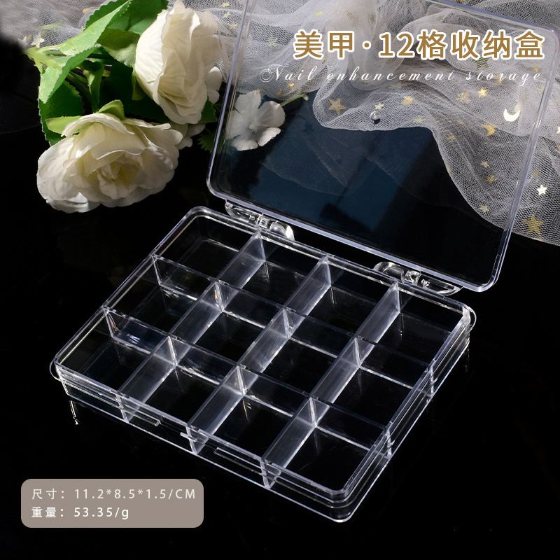Tool Chest Cabinet - 6/12/24grids Empty Clear Plastic Organizer Box