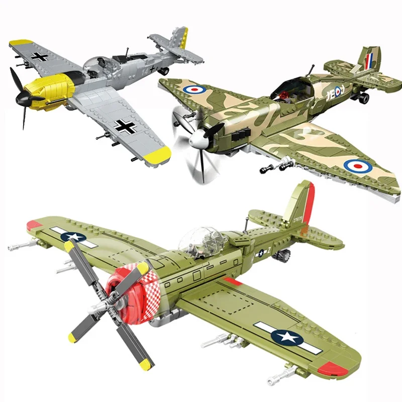 Hand Plane Block - Different Types Army P47 Fighter Building